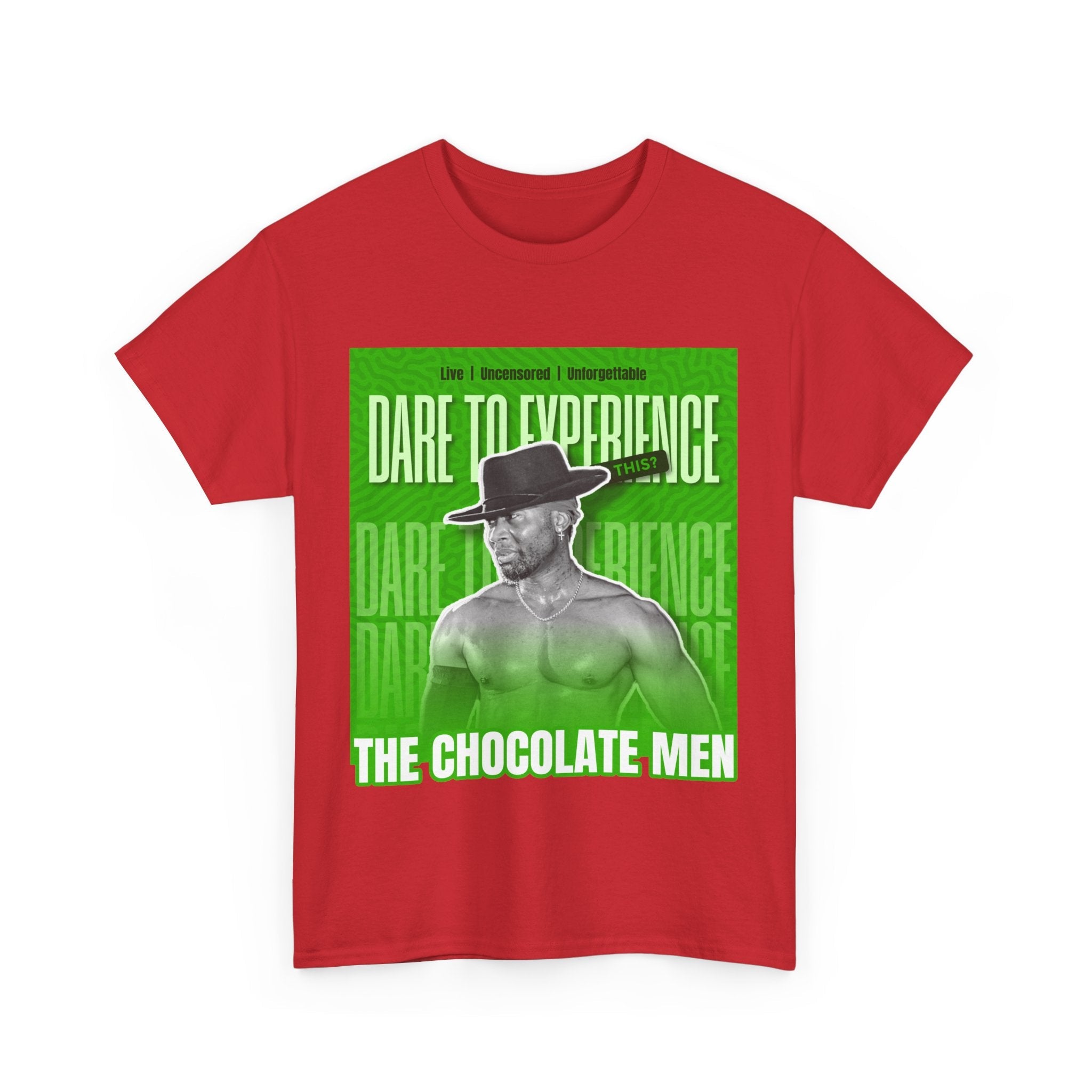 Dare to Experience Unisex Heavy Cotton Tee - The Chocolate Men Graphic Tee - The Chocolate Men UK