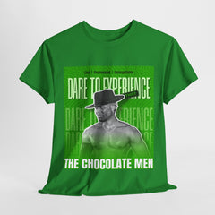 Dare to Experience Unisex Heavy Cotton Tee - The Chocolate Men Graphic Tee - The Chocolate Men UK