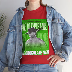 Dare to Experience Unisex Heavy Cotton Tee - The Chocolate Men Graphic Tee - The Chocolate Men UK