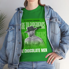 Dare to Experience Unisex Heavy Cotton Tee - The Chocolate Men Graphic Tee - The Chocolate Men UK