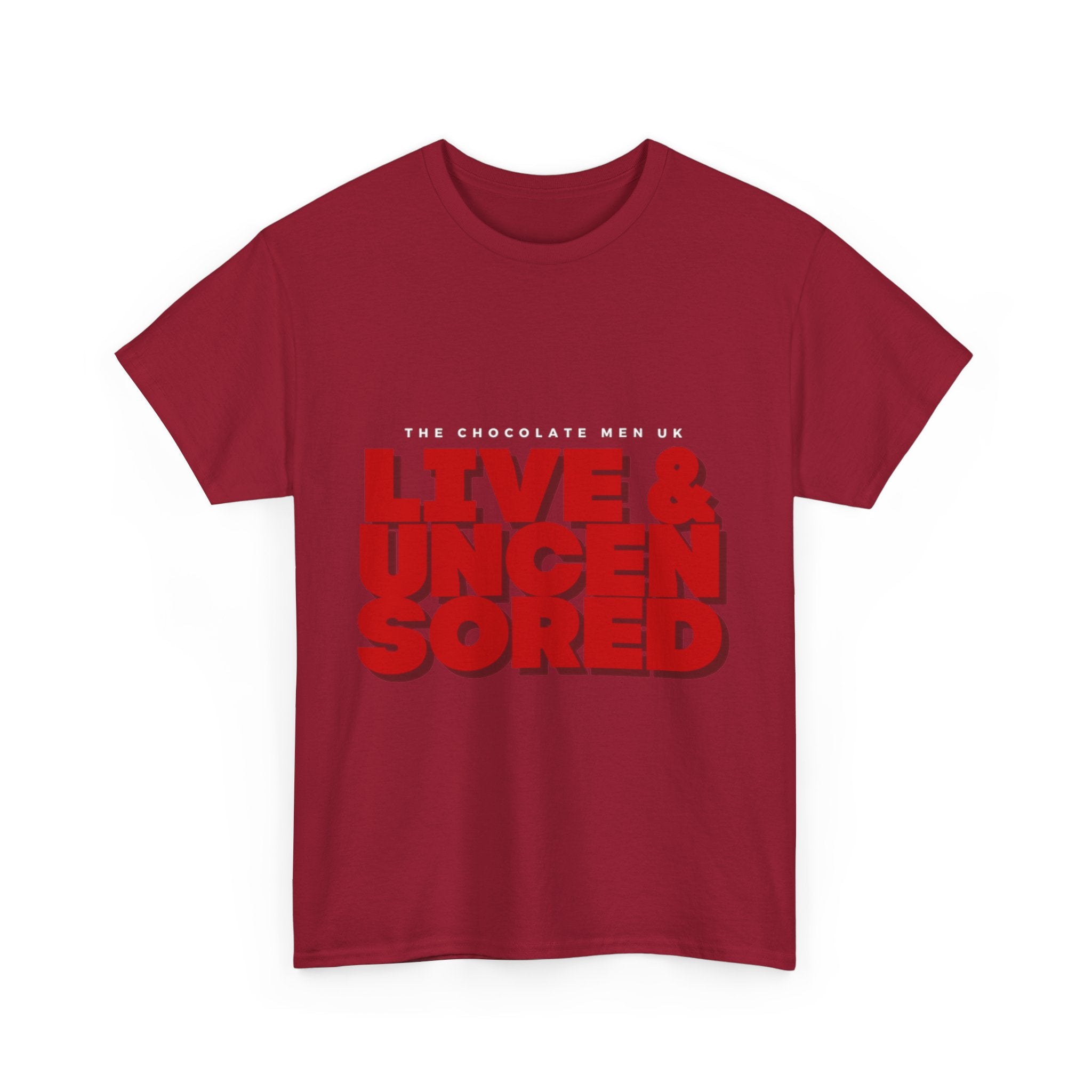 Live & Uncensored Unisex Heavy Cotton Tee - Bold Statement Shirt - The Chocolate Men UK