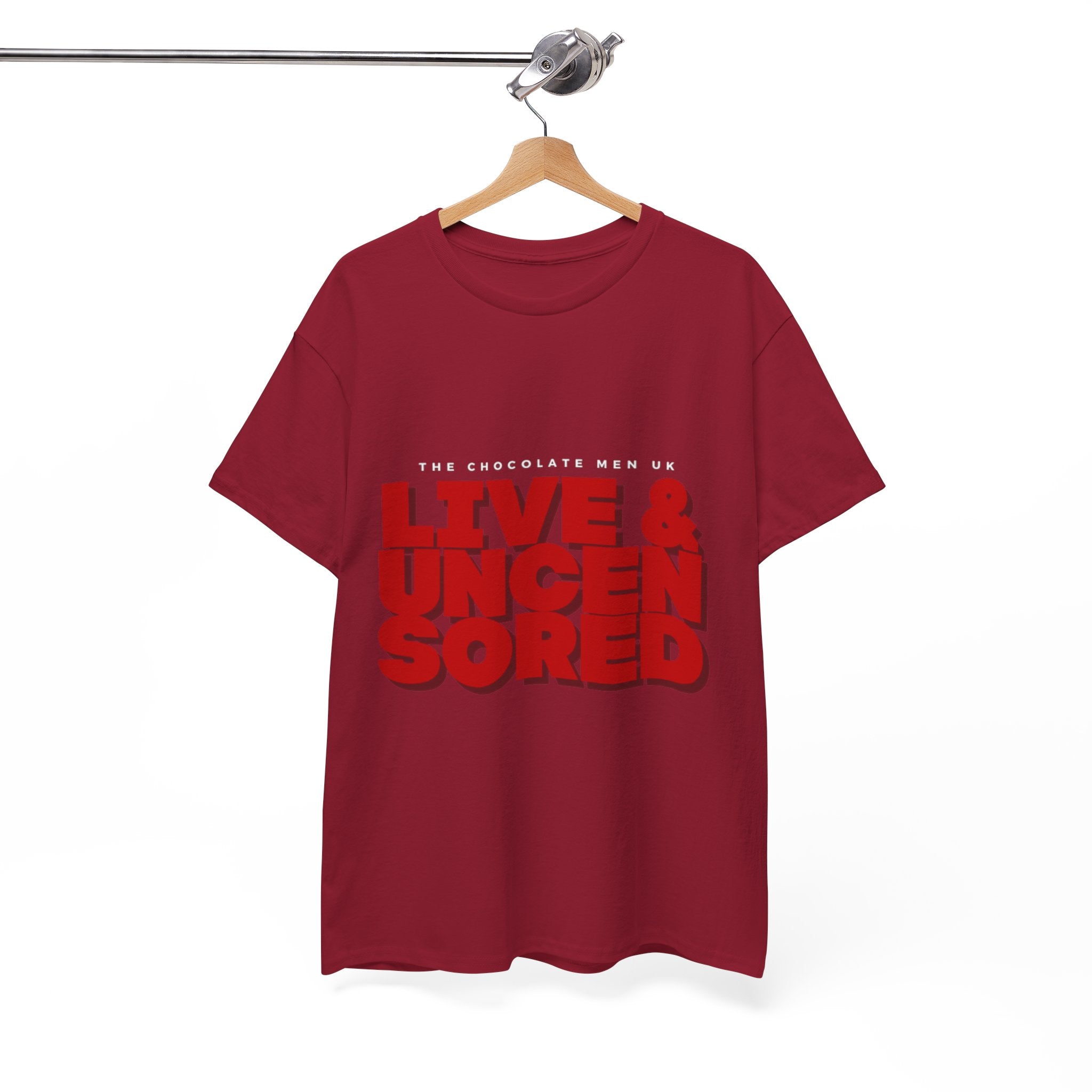 Live & Uncensored Unisex Heavy Cotton Tee - Bold Statement Shirt - The Chocolate Men UK