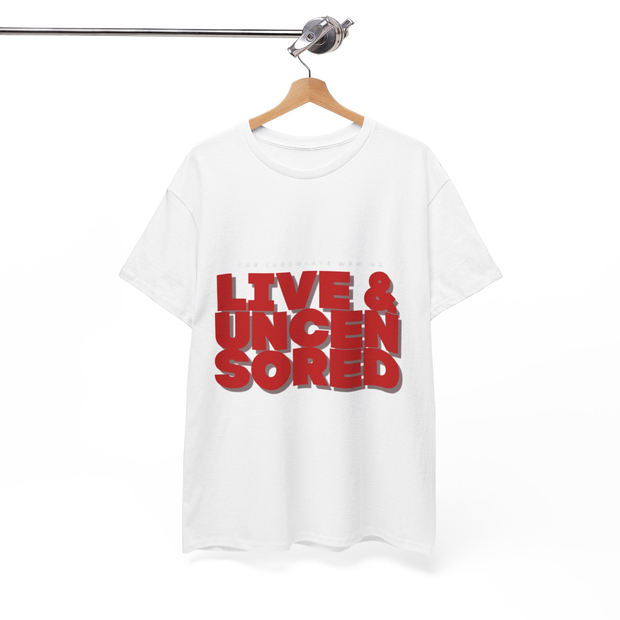 Live & Uncensored Unisex Heavy Cotton Tee - Bold Statement Shirt - The Chocolate Men UK