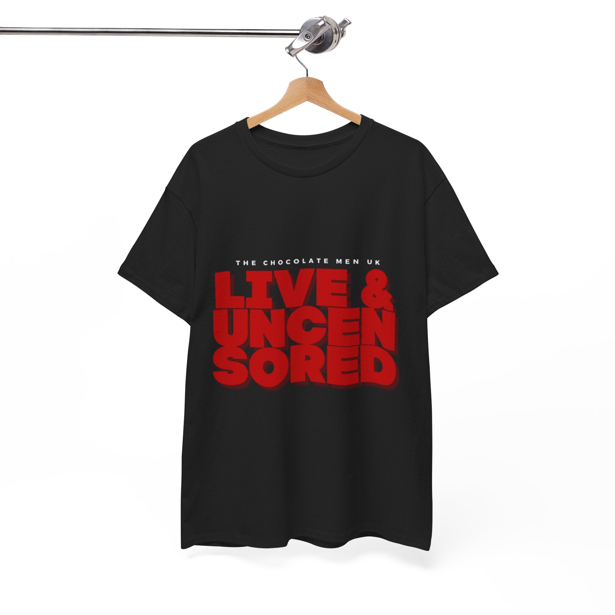 Live & Uncensored Unisex Heavy Cotton Tee - Bold Statement Shirt - The Chocolate Men UK
