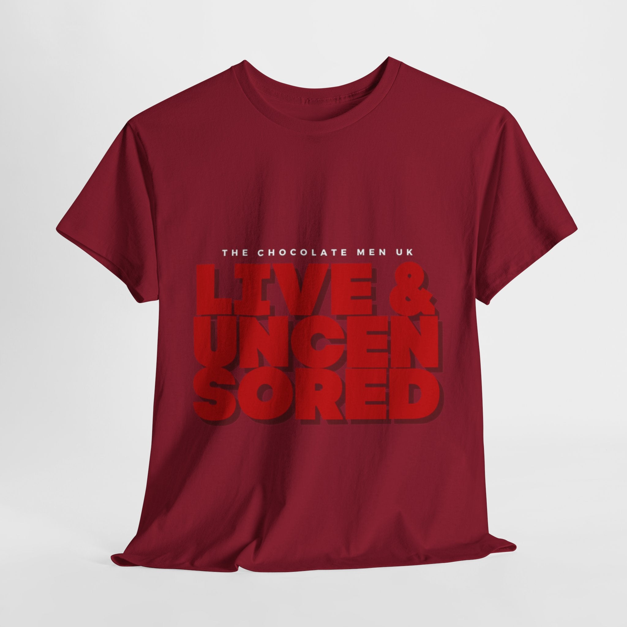 Live & Uncensored Unisex Heavy Cotton Tee - Bold Statement Shirt - The Chocolate Men UK