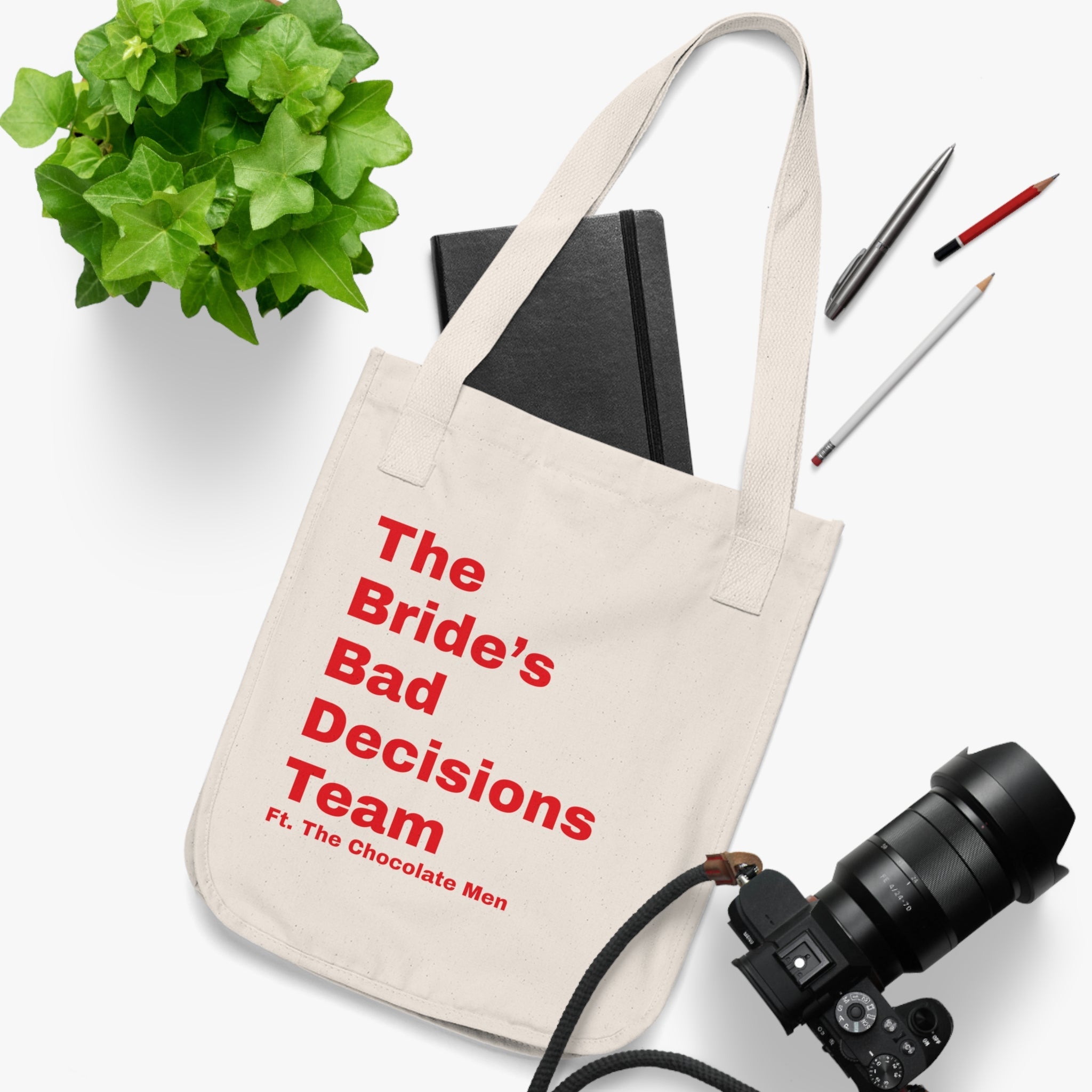 The Bride's Bad Decisions Team Organic Canvas Tote Bag - The Chocolate Men UK